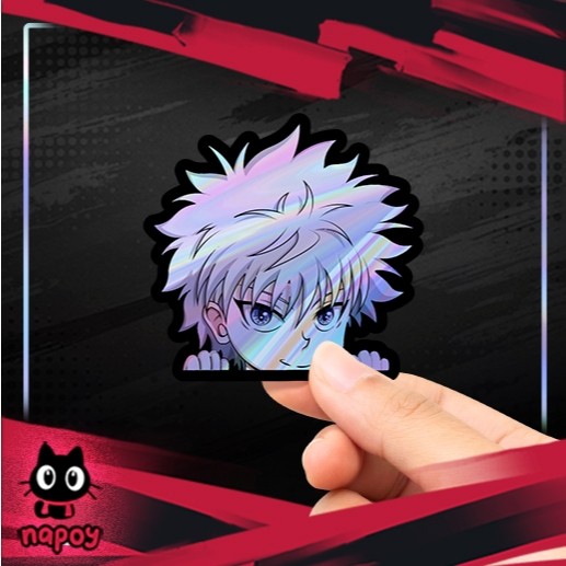 Stiker Hologram Anime Hunter X Hunter Killua Tahan Air