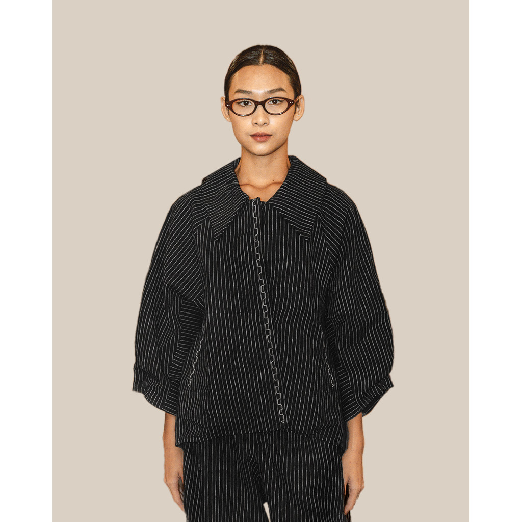 Dama Kara Sanggit Jacket Sashiko Warna Navy