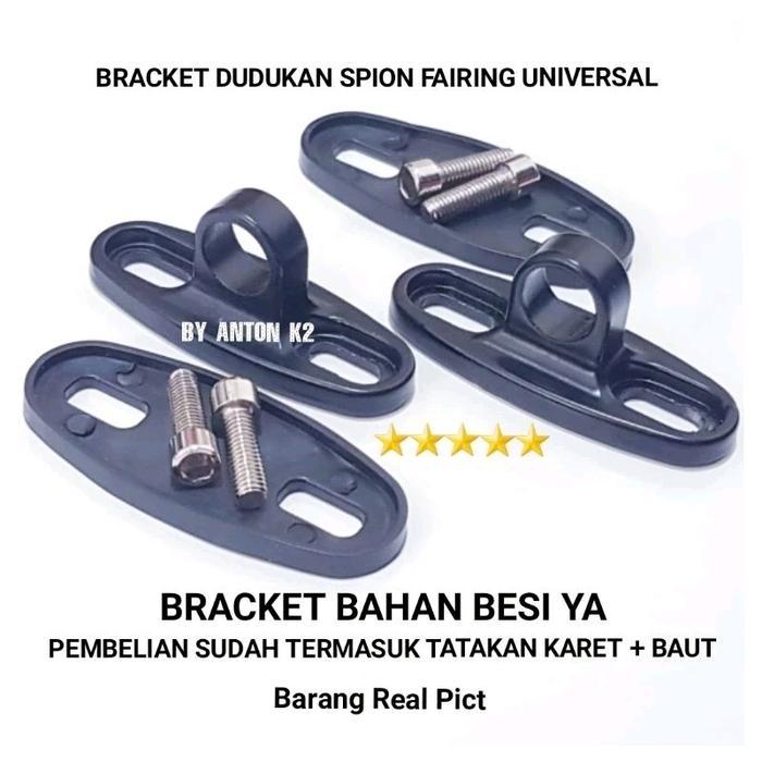 BREKET DUDUKAN KACA SPION CIRCUIT/TOMOK V2/V5 JUMBO/RIZOMA/DUDUKAN SPION FEIRING BODI MOTOR NINJA R 