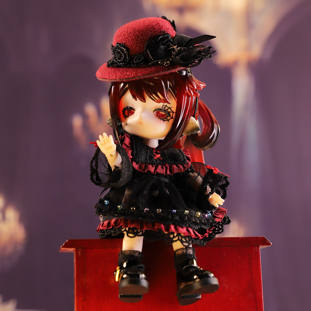 Ob11 Doll Dark Magic Queen Lolita Set Dress Vintage Doll maid dress skirt suit For Ob11,Molly, Gsc,1