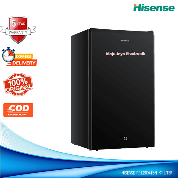 Kulkas 1 Pintu HISENSE RR125D41BN 91 Liter Semi defrost Lampu LED JURAGAN