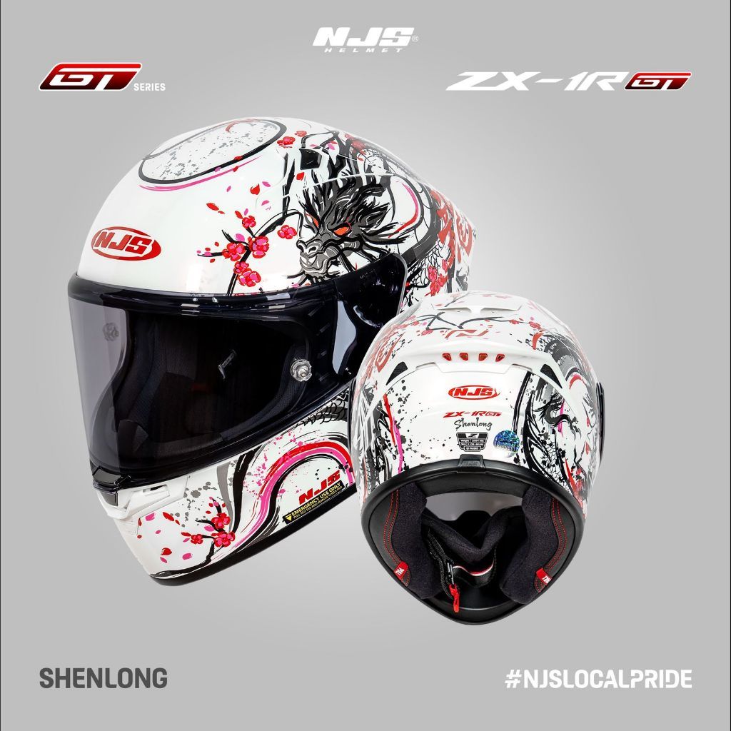 Helm NJS ZX-1R GT SHENLONG - Helm Full Face (FREE SPOILER GT ) - Helm Full Face | ZR GT | GT series 