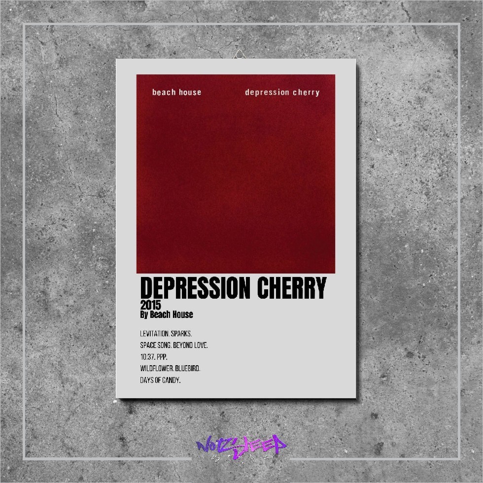 kayu Cover Album Musik Poster Depression Cherry by Bleach House wall decor