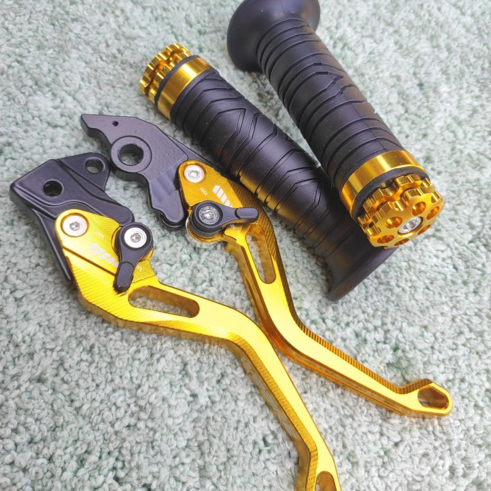 Paket 2in1 Handle Rem Vario 125/150 CBS ISS. Hendel Rem Sisik Vario Full CNC Plus Handgrip Jalu Ring