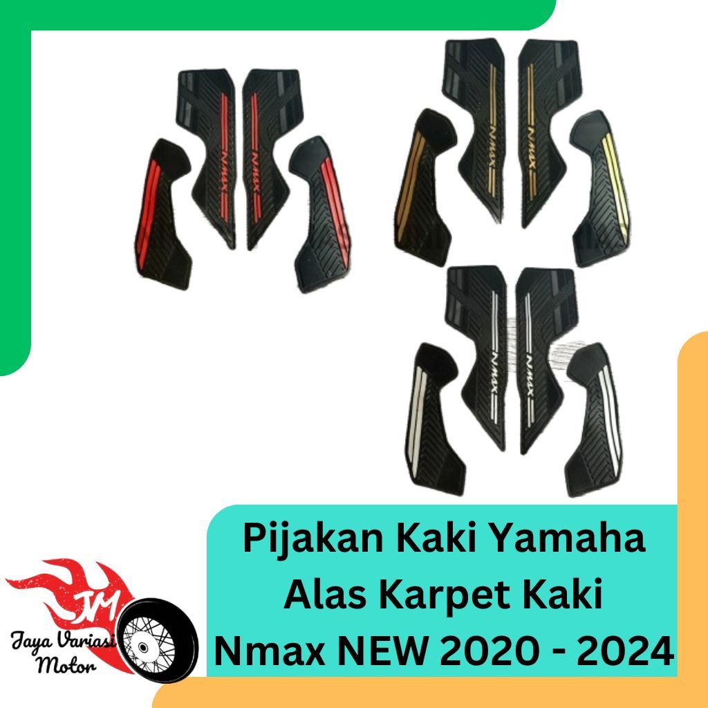 Pijakan Karpet / Alas Kaki Depan Sepeda Motor NMAX New / Baru PNP Baut Klip & Bahan PVC Premium Kiri