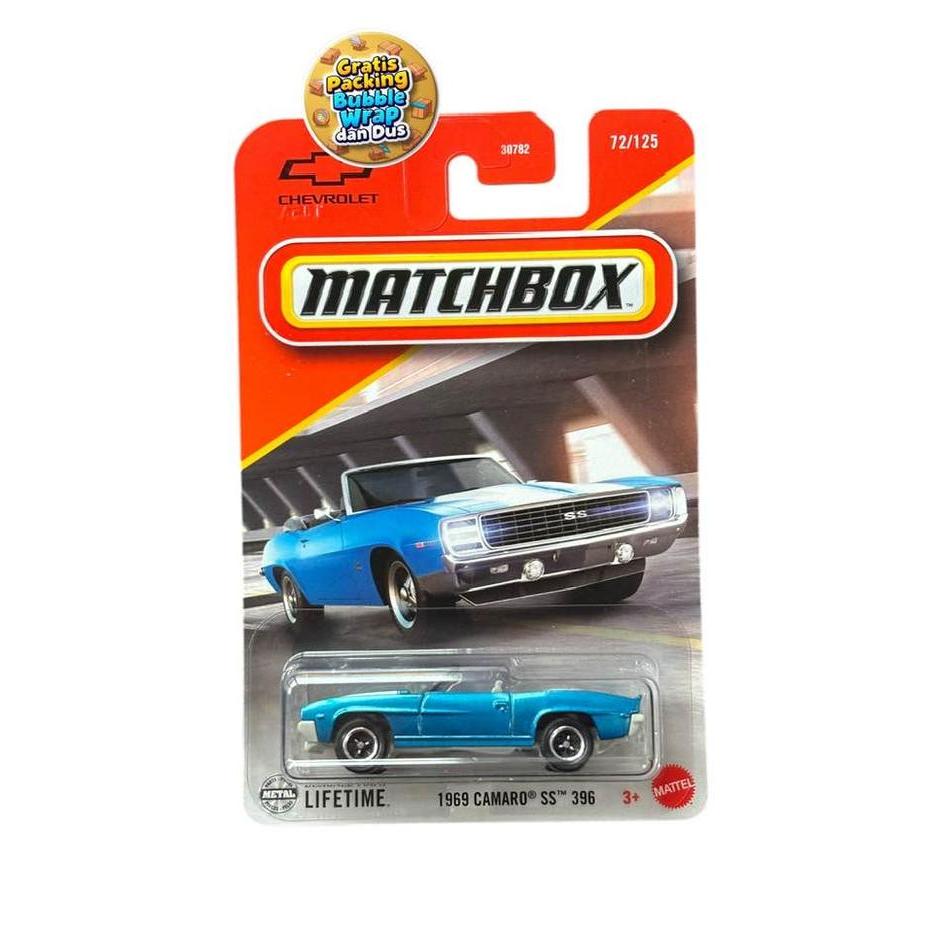 1969 Camaro SS 396 Biru Matchbox 93BD Diecast PStore27