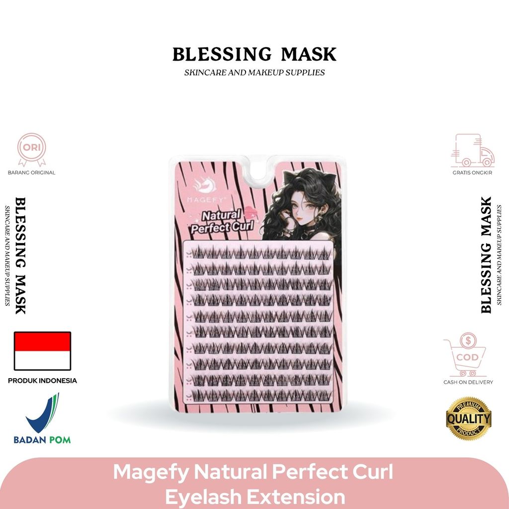 Magefy Natural Perfect Curl Eyelash Extension | Bulu Mata Palsu 11mm / 12mm / 13mm