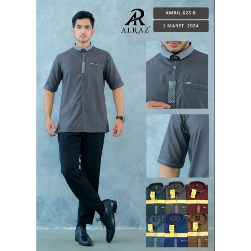 KOKO ALRAZ AMRIL - Baju Muslim Pria Premium Katun Alraz Amril Almakky Store