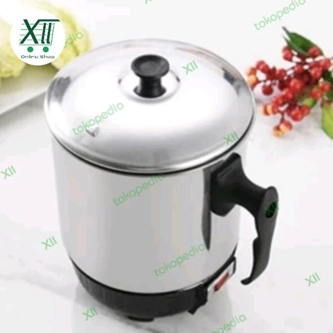 Q2~8012 Electric Mug 12 Cm Teko Panci Stainless Mini Listrik 190 Watt