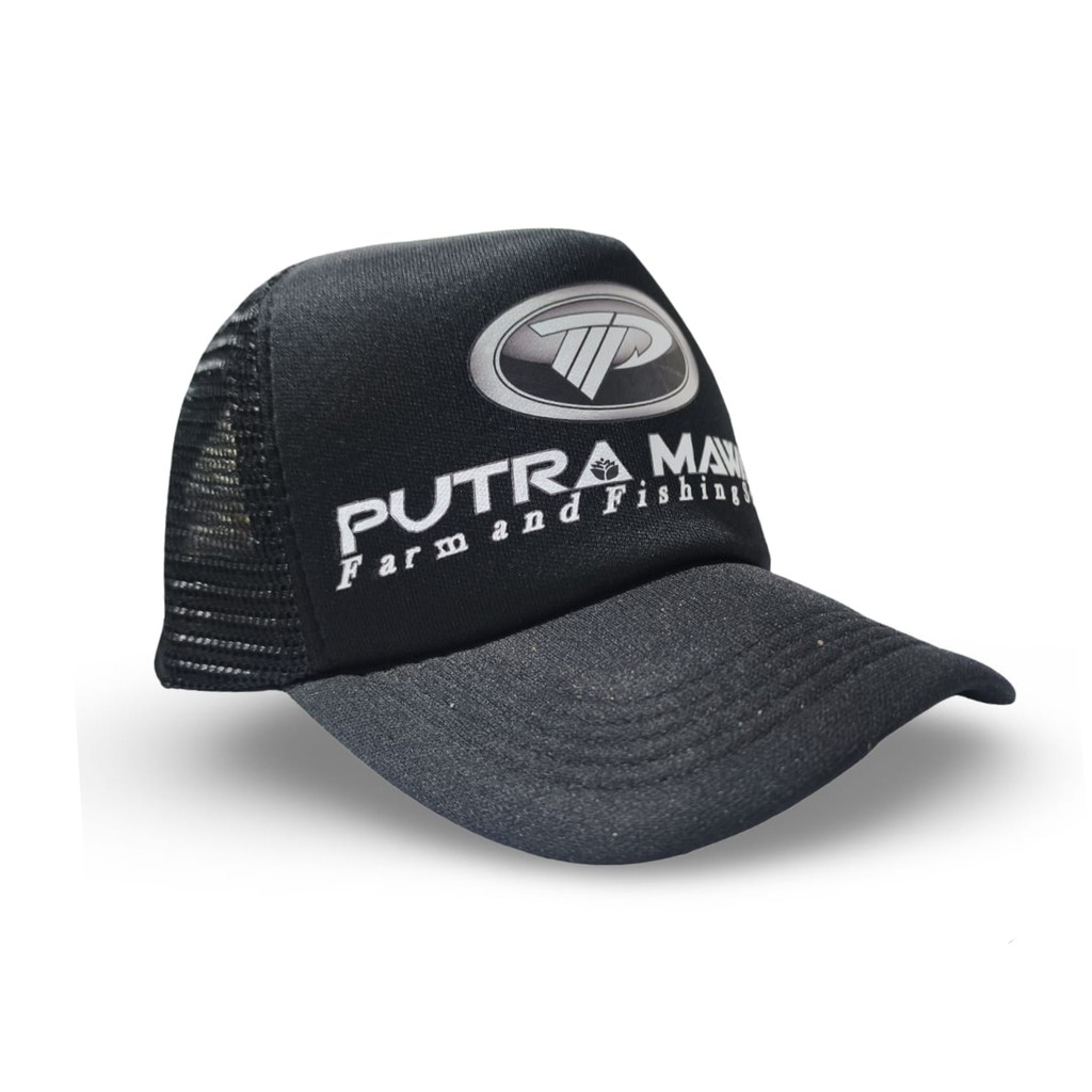 Topi Outdoor Kekinian Logo  Putra Mawar Premium Warna Hitam Buat Pria Wanita Unisex