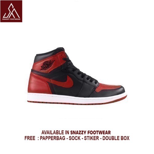 Sepatu Sneakers Nike Air Jordan Retro 1 High Og Banned 2016 100% Original Unisex