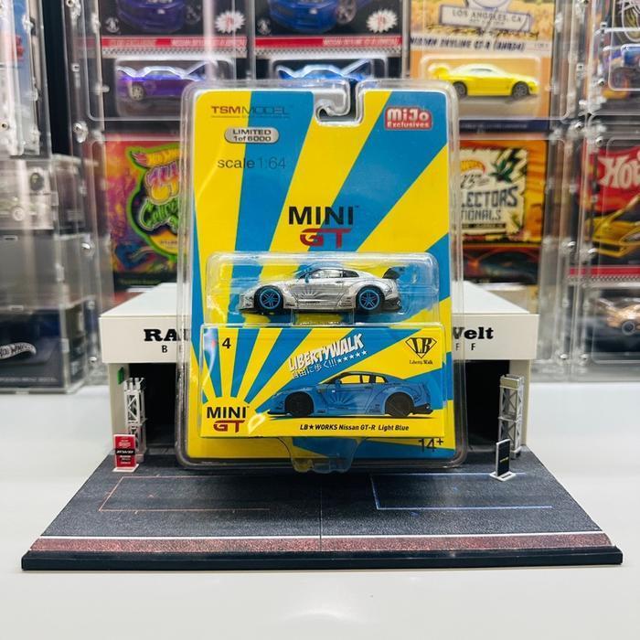 Mini GT CHASE No 4 LB Works Nissan GTR R35 Light Blue Mijo Exclusive