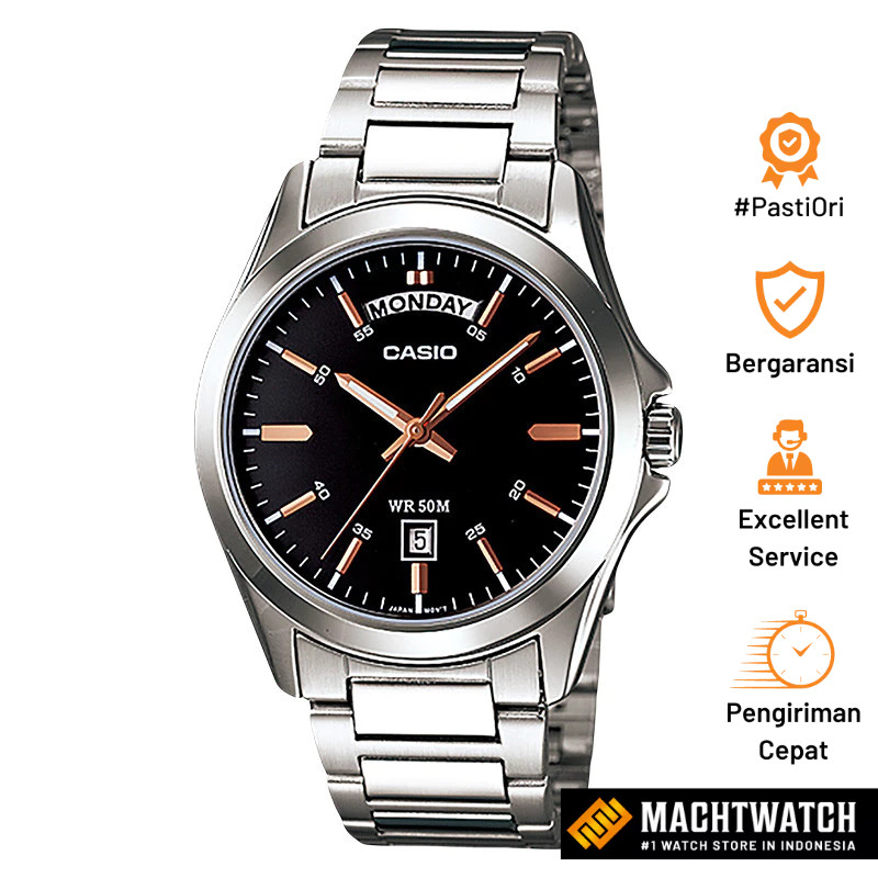 [BIG SALE 11.11] Jam Tangan Pria Analog Casio Standard MTP-1370D-1A2VDF MTP1370D MTP-1370D Black Dia