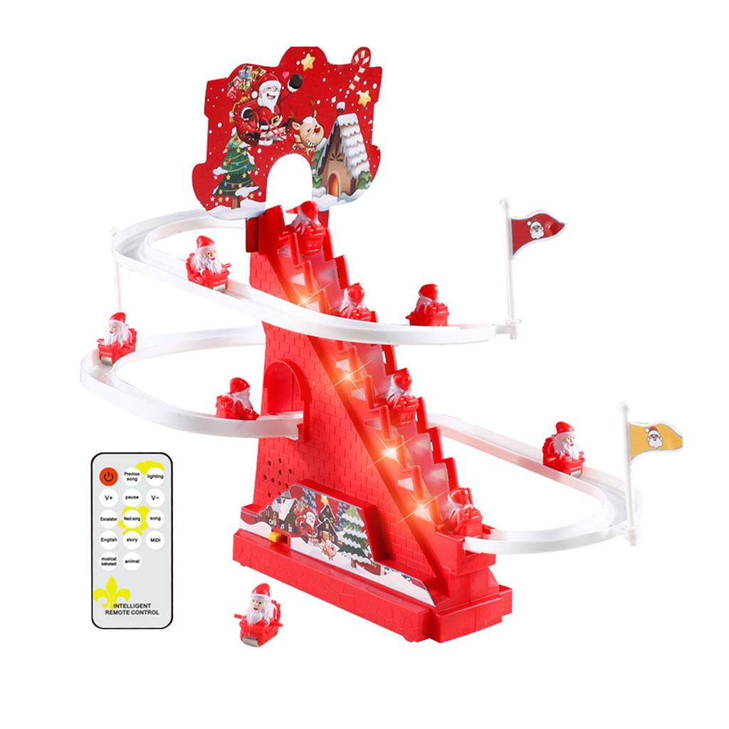 Electric Climbing Ladder Santa Claus Gift Xmas Gift Ladder Climbing Santa Claus for Christmas Party 