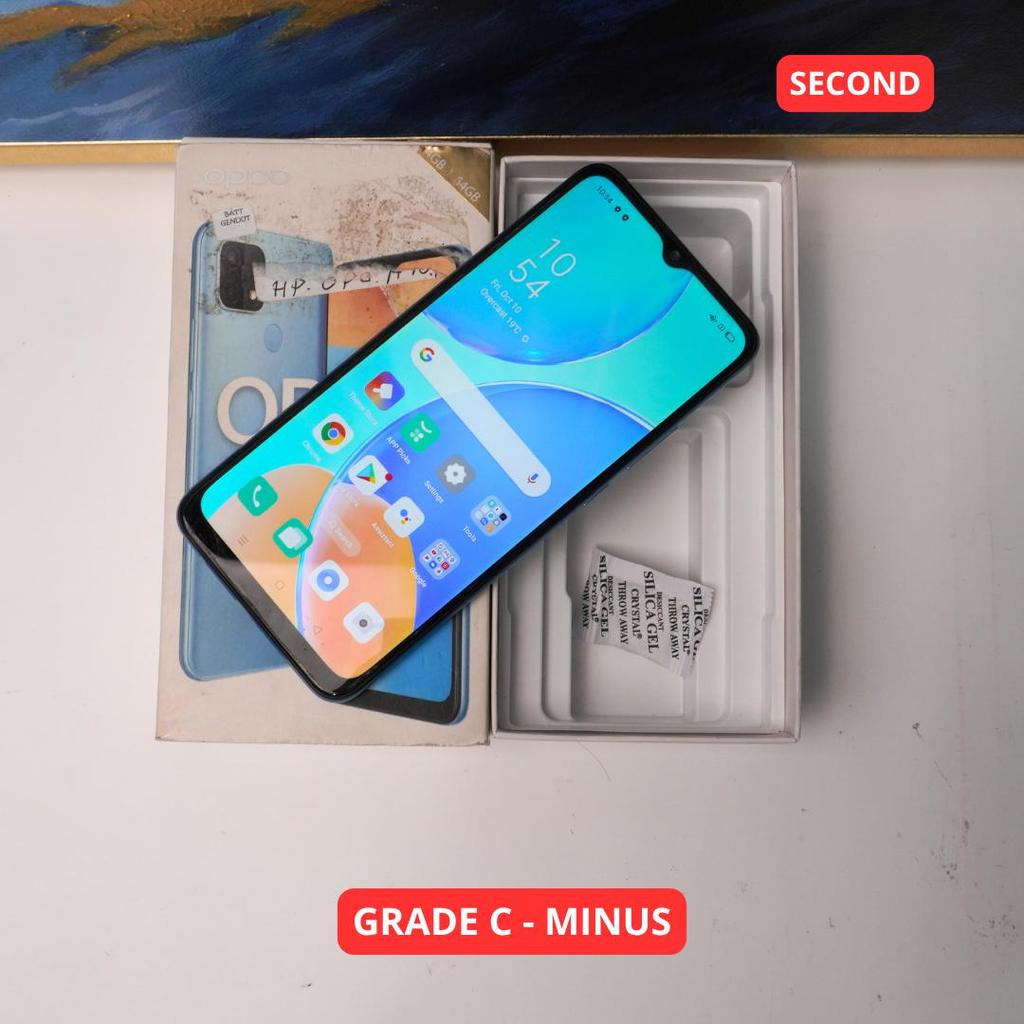 OPPO A15S 4/64 GB GRADE C - MINUS HP SECOND ORIGINAL SINAR MUTIARA CELL