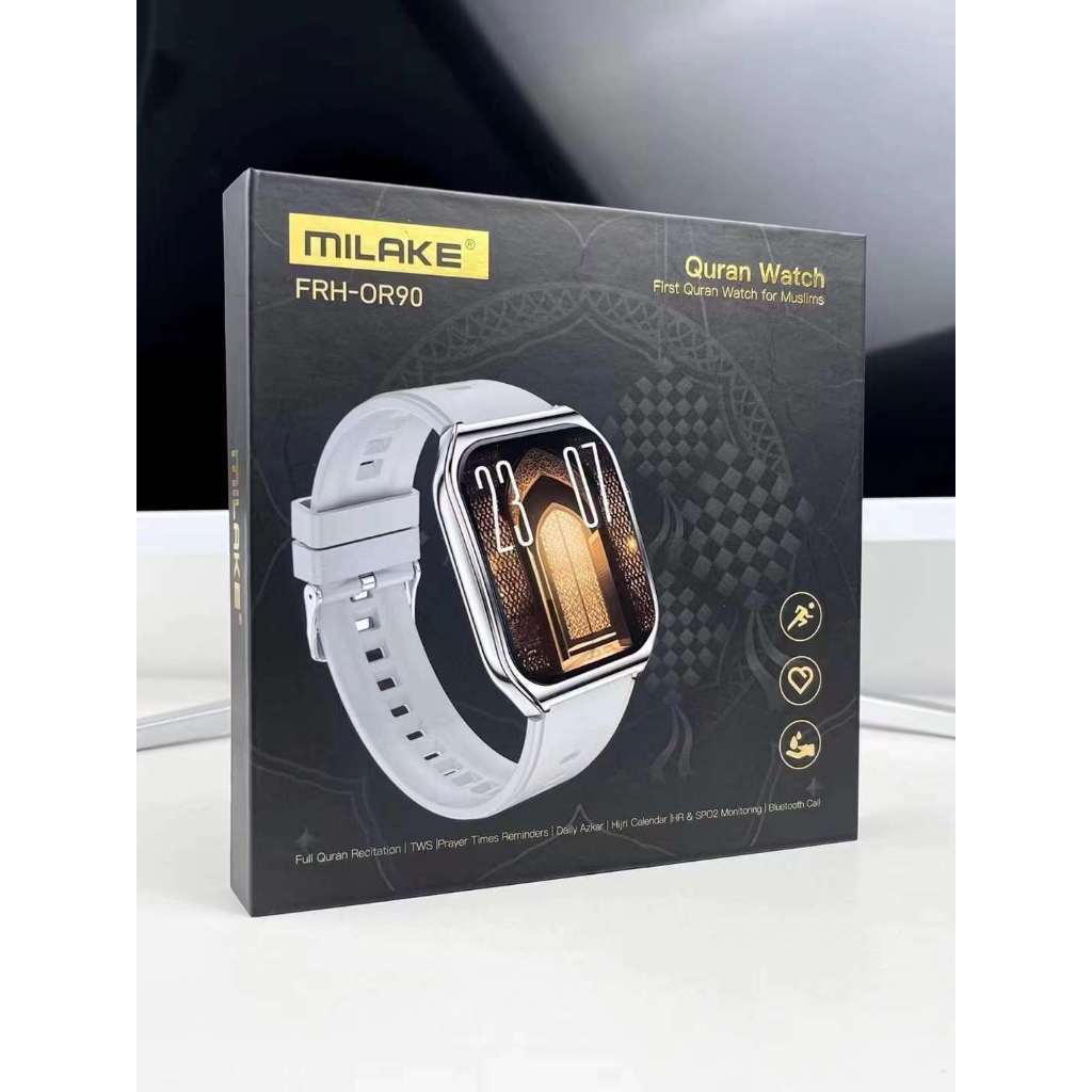 Milake smart watch FRH - OR90 Smartwatch Quran Watch Jam Tangan Pintar Muslim Watch New Smart Watch