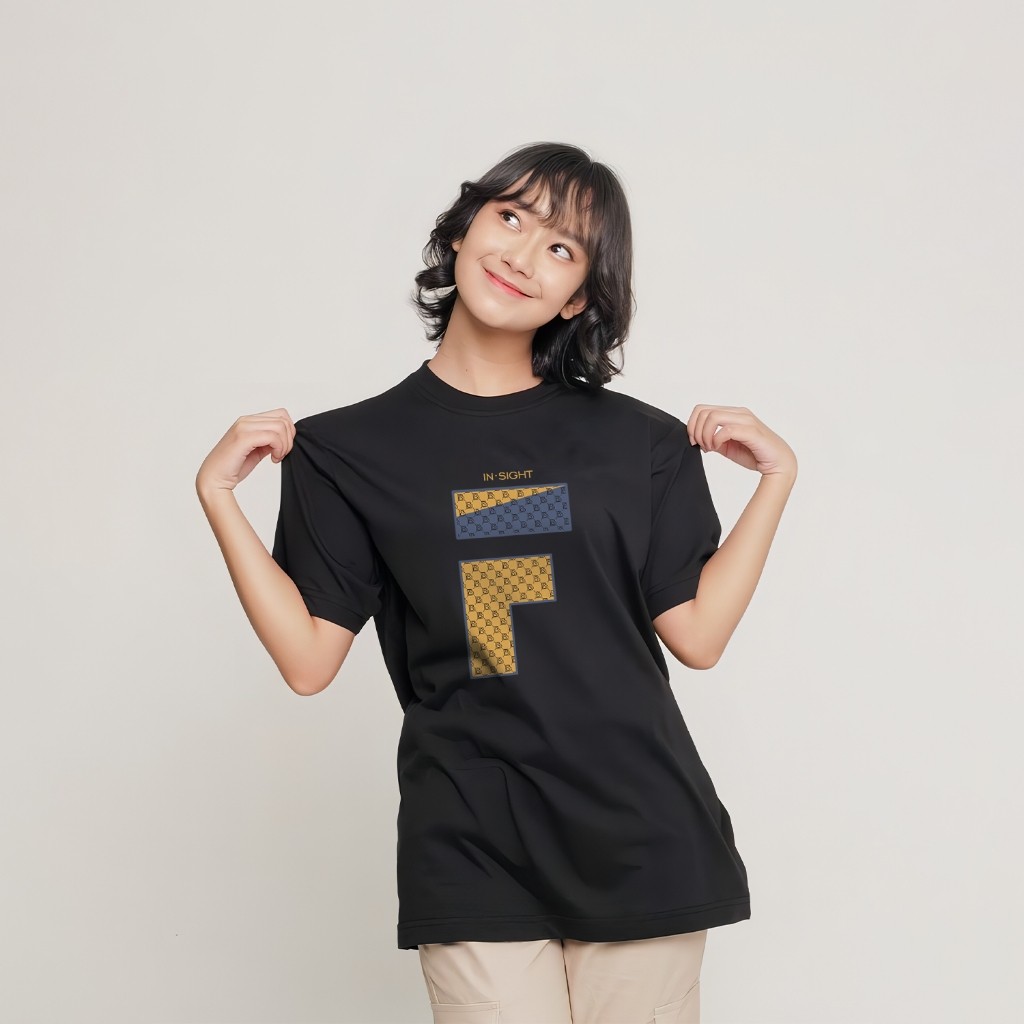 (COD) BISALO  Baju Pria Wanita Huruf Inisial V sampai Z motif " INSIGHT " Digital Printing Kaos Dist