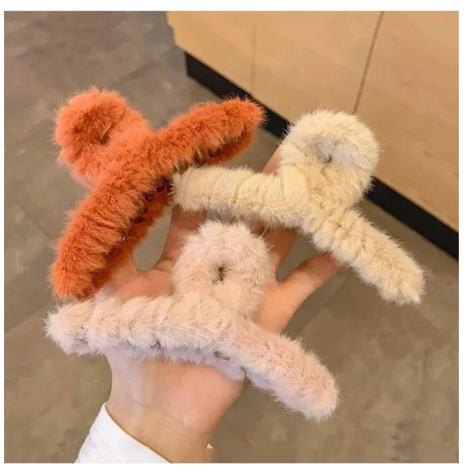 Jepit Rambut Bulu / Jedai Rambut Bulu Korea / Jepit Rambut / Jepit Rambut Bulu Wanita Gaya Korea