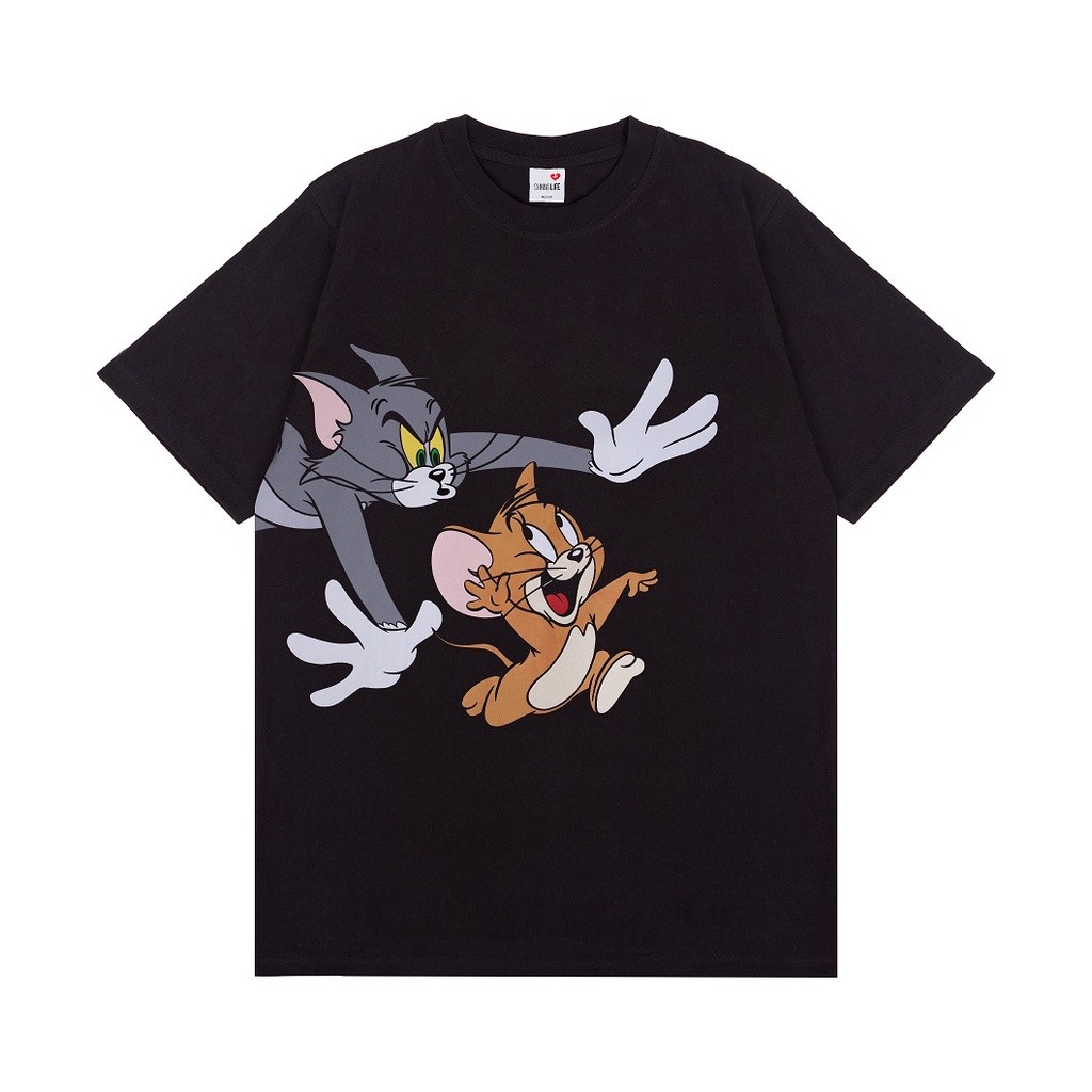 TOM AND JERRY RUN TSHIRT - BLACK