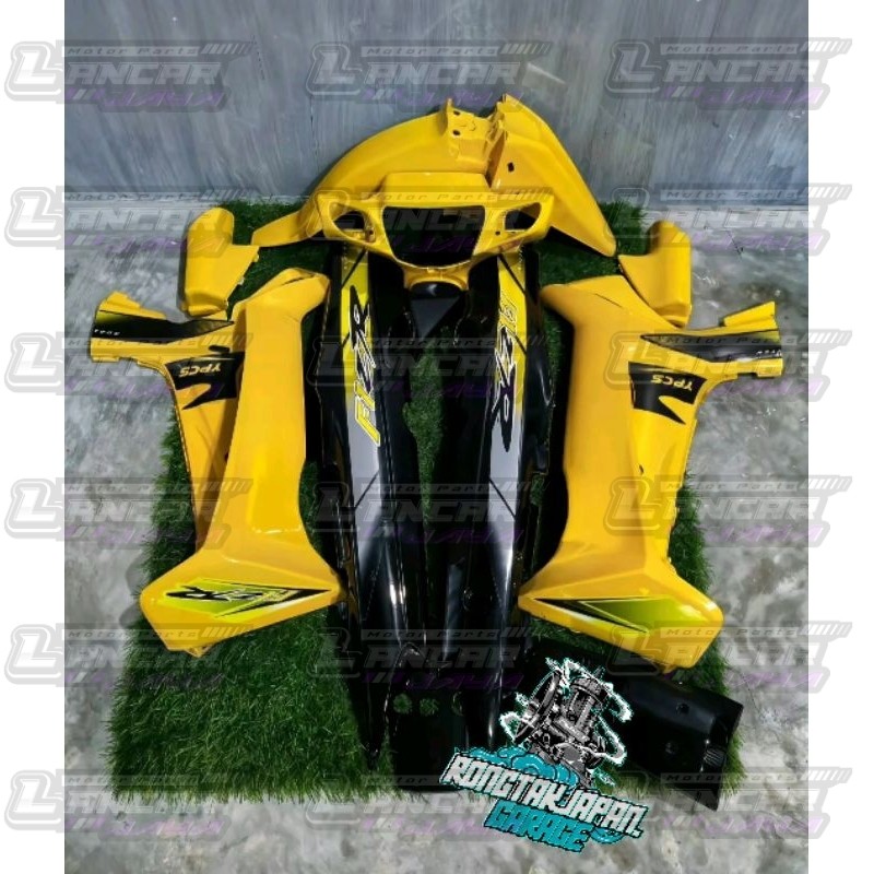 full set bodi halus fiz r f1zr super sport kuning hitam cover body fizr f1zr super sport kuning