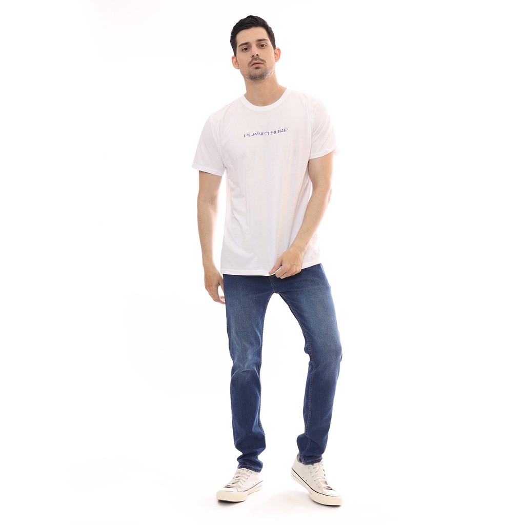 Planet Surf Clothing Kaos Lengan Pendek Pria Putih Grenze Tee 222G MTSS12220-WHT Planet Surf