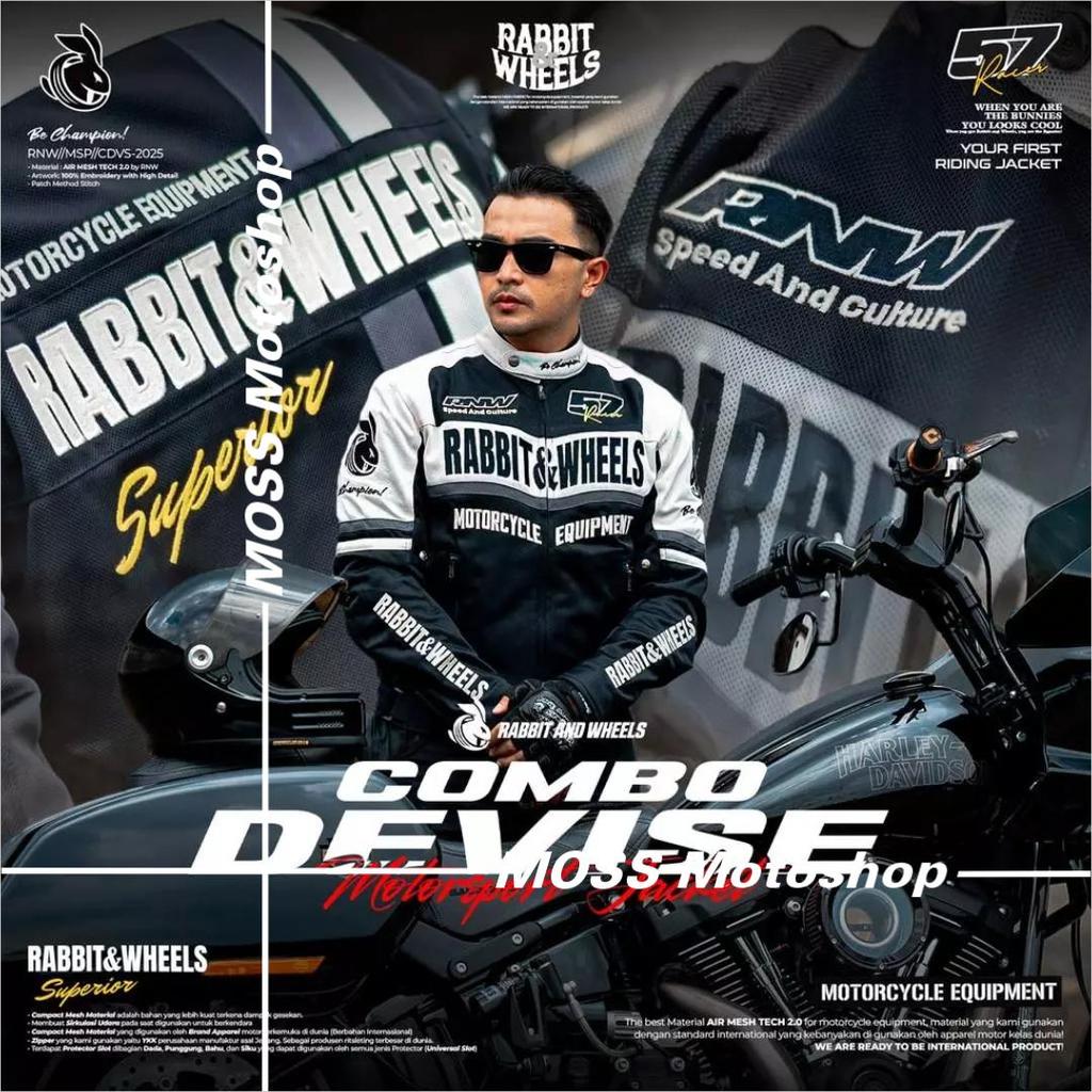 JAKET RABBIT & WHEELS COMBO DEVISE BLACK | JAKET TOURING RABBIT & WHEELS | 100% ORIGINAL PRODUCT