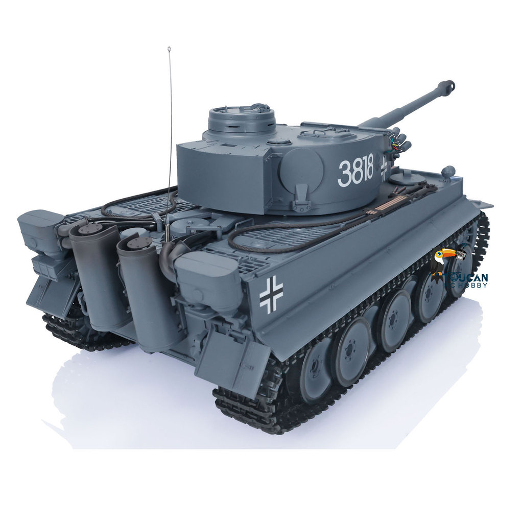 116 TK70 Henglong German Tiger I RC Tank 3818 Turret Side Light Smoking Mini Gift Toys