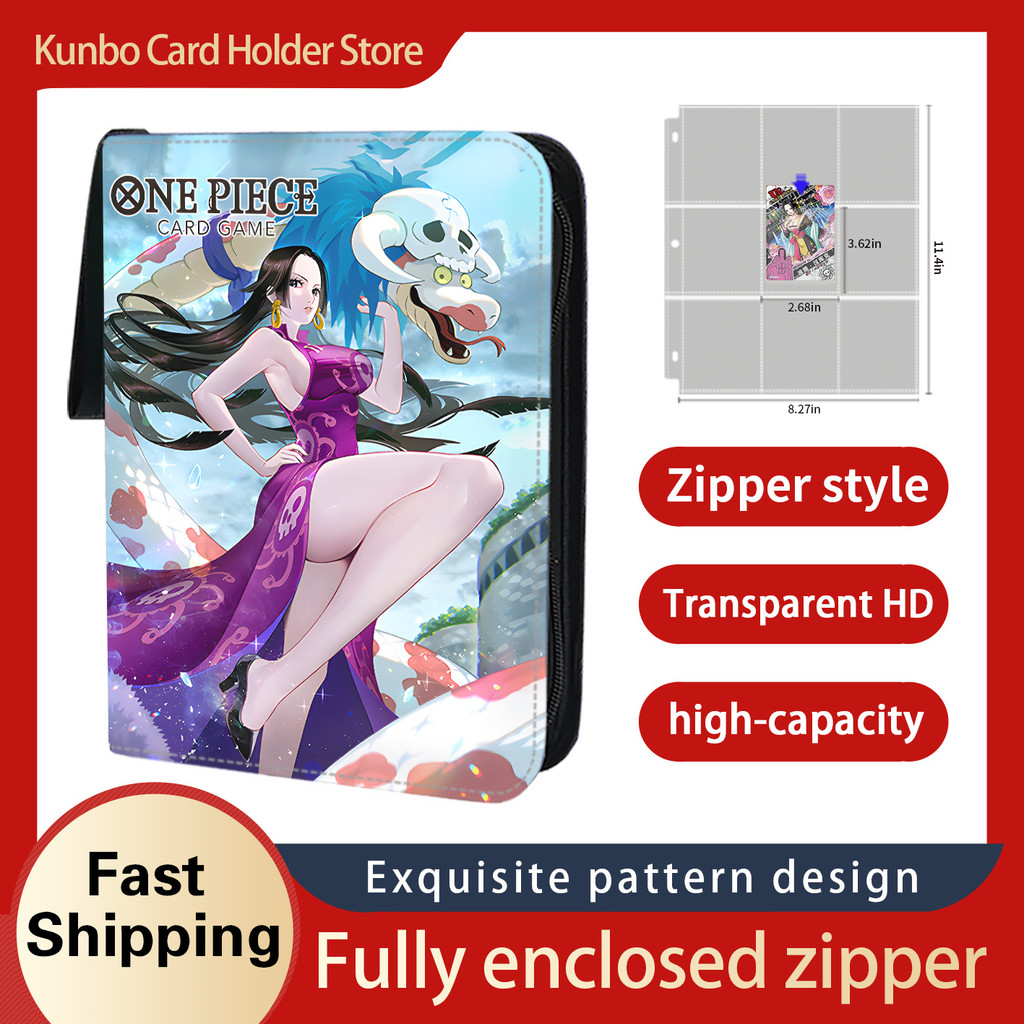 ONE PIECE Card Binder 9 Pocket Trang Card  Holder Anime Card Binder Collector with 50 inner Pages Zi