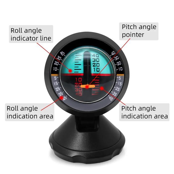 Inclinometer Mobil Alat Ukur Sudut Kemiringan Mobil - Hitam