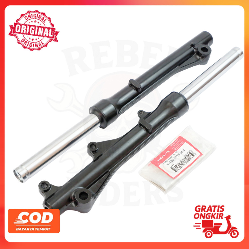 shock depan beat fi - as sok depan beat fi 51400-KWN-900 ori rider motor part
