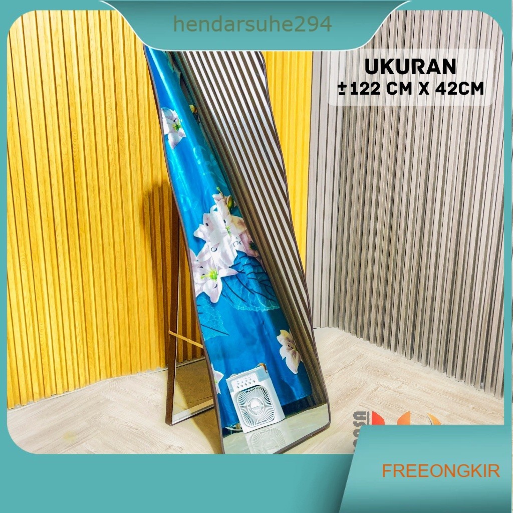 STANDING MIRROR GELOMBANG AESTHETIC - CERMIN STANDING - STANDING MIRROR - CERMIN BERDIRI - CERMIN FU
