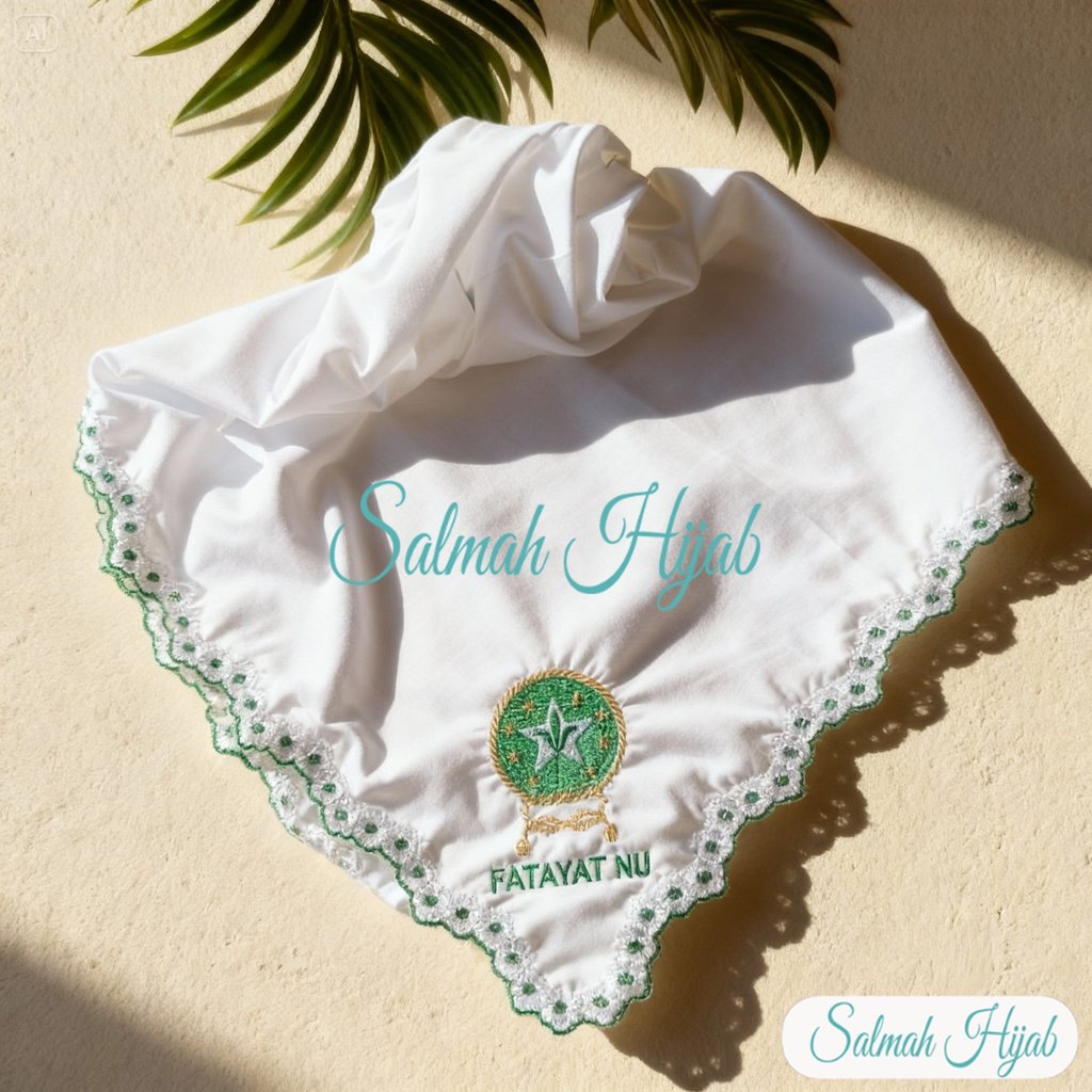 Hijab Fatayat Bordir Premium Terbaru - Hijab Fatayat Bordir Motif Bunga Premium Bisa COD