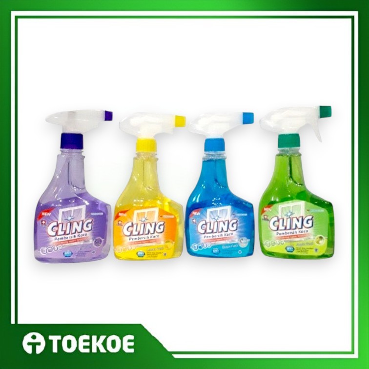 TOEKOE Cling Pembersih Kaca Botol 425ML Apple Lavender Lemon