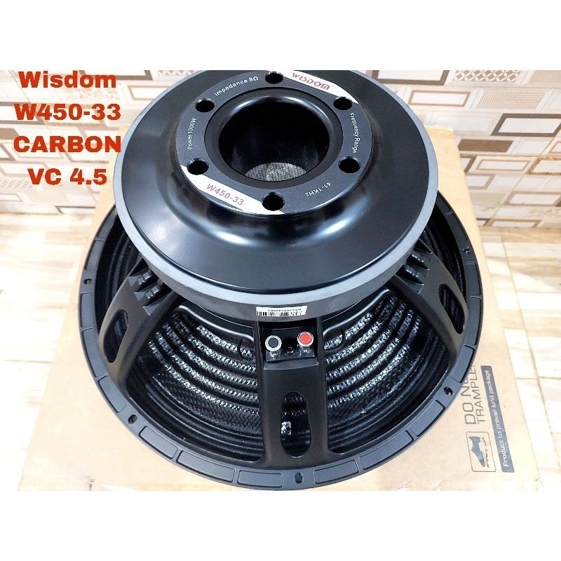 Komponen Speaker Subwoofer 18 in Wisdom W450-33 Carbon / Wisdom W45033  Carbon