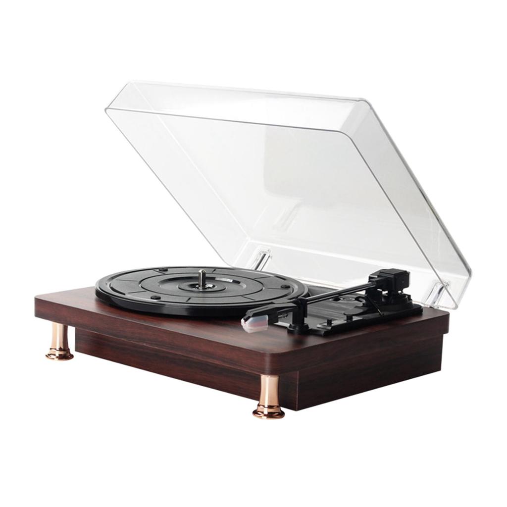 Vintage Style Vinyl Record Player Turntable Stereo Speaker Headphone Outputs