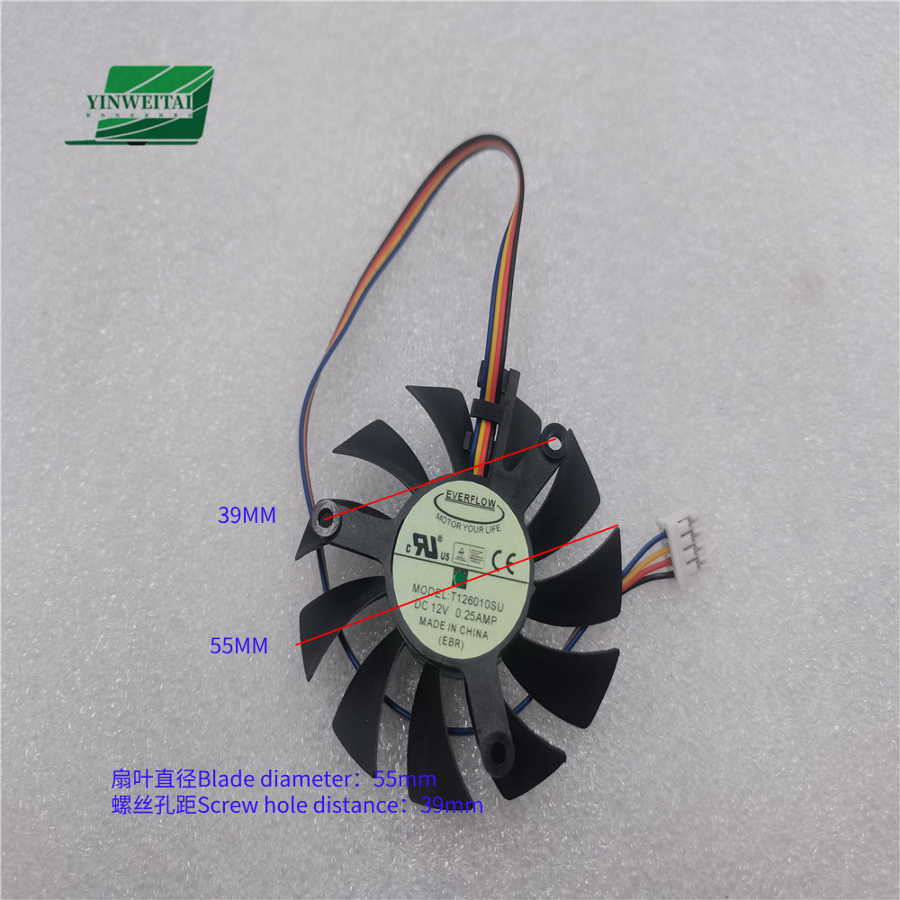 Cooling fan FOR EVERFLOW T126010SU 12V 0.25AMP 6010 4-wire Cooling Fan 4pin