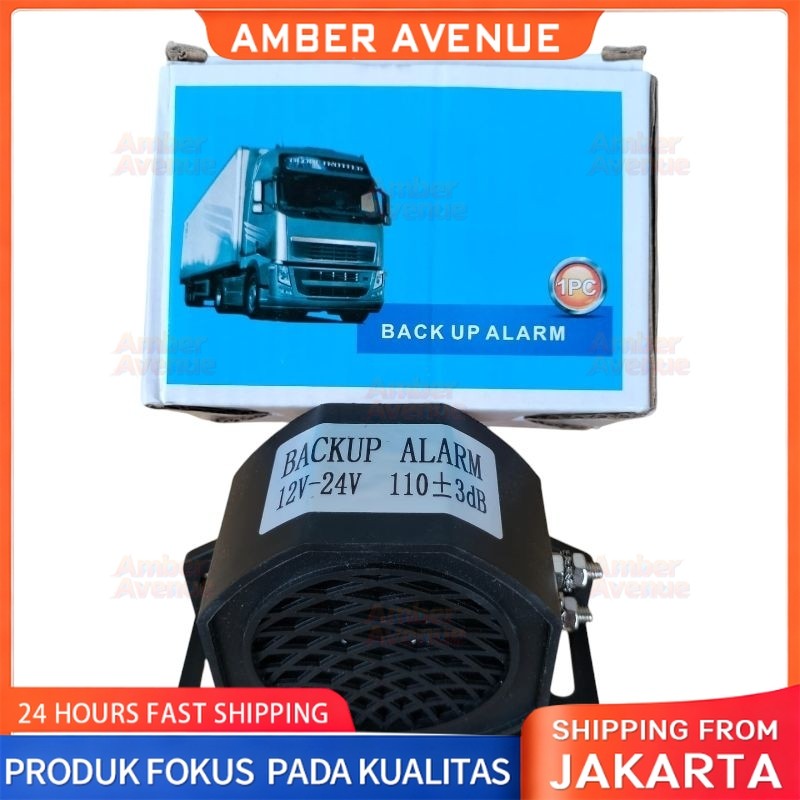 COD Alarm Mundur Mobil 1 Suara Back Horn/Klakson Mundur Truck & Bus 12V-24V