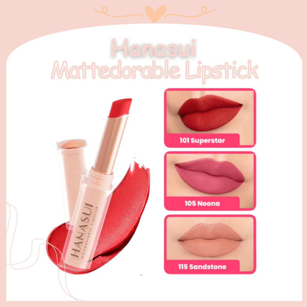 Hanasui Mattedorable Lipstick 2g/Lipstik/Lip Matte