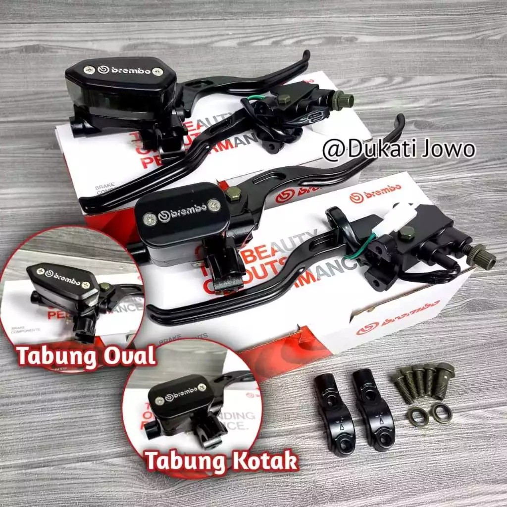 MASTER REM SET HANDLE KOPLING BREMBO TABUNG KOTAK KANAN KIRI REM KOPLING REM BELAKANG BREMBO