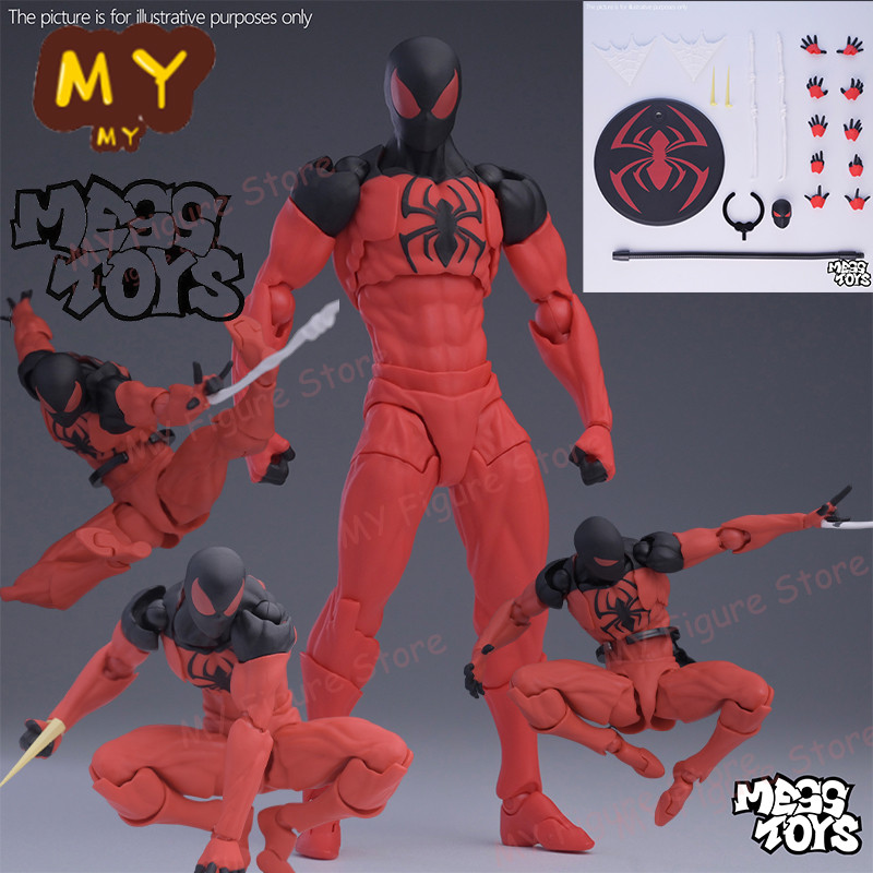 MessToys Scarlet Neighbor Spiderman Figure CT Toys Black Red Spider Man Figurine Mess Toys Action Fi