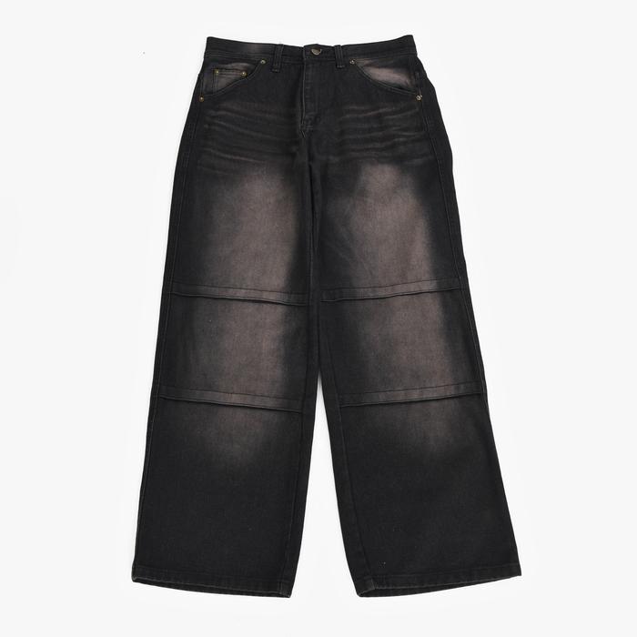 Pluviophile - Celana Baggy Jeans Wide Leg Biothink Retro Strip - XL / 34, Biothink Strip