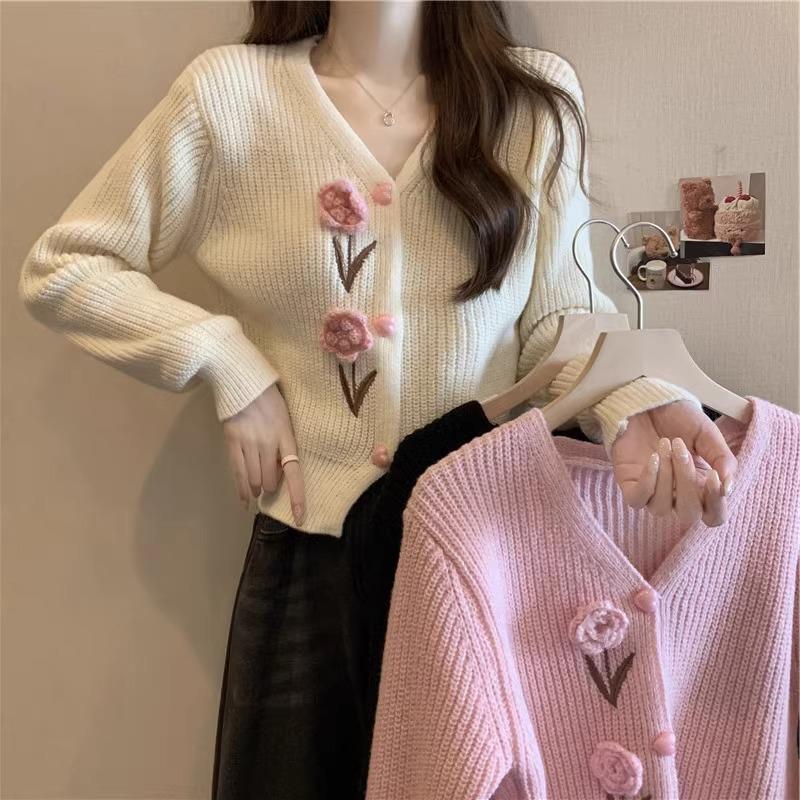 Atasan Sweater Cardigan Rajut Pendek Gaya Little Chanel