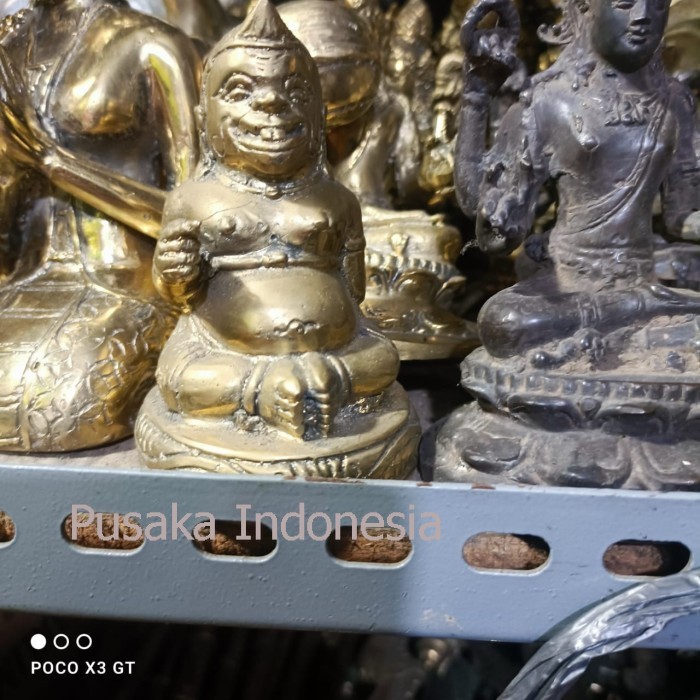 patung semar bersila kuningan alusan warna emas bk  megantara sengkel bisa dibandingakn dgn toko yg 