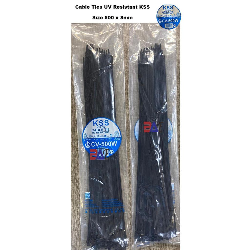 montirkechil Cable Ties / Kabel Ties KSS UV RESISTANCE CV-500W (500 x 4.8mm / 8mm) Hitam - 500W 500 