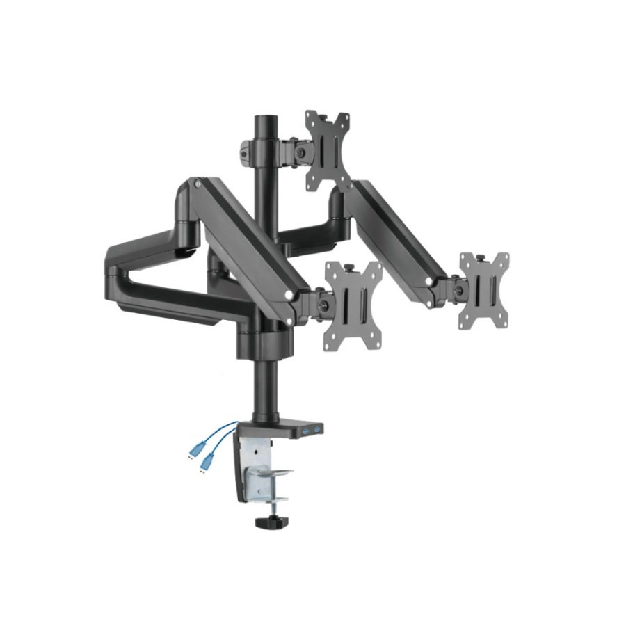 SL BRACKET MONITOR GAS SPRING OXIMUS P300 TILT SWIVEL ROTATE USB 3.0 x2