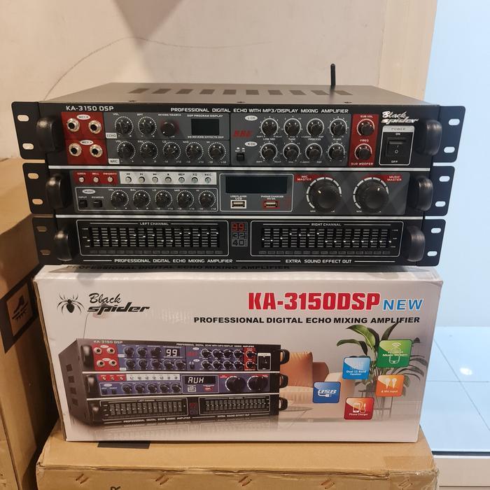 POWER MIXER BLACKSPIDER 3 SUSUN USB SD BLUETOOTH EQ BBE BARU