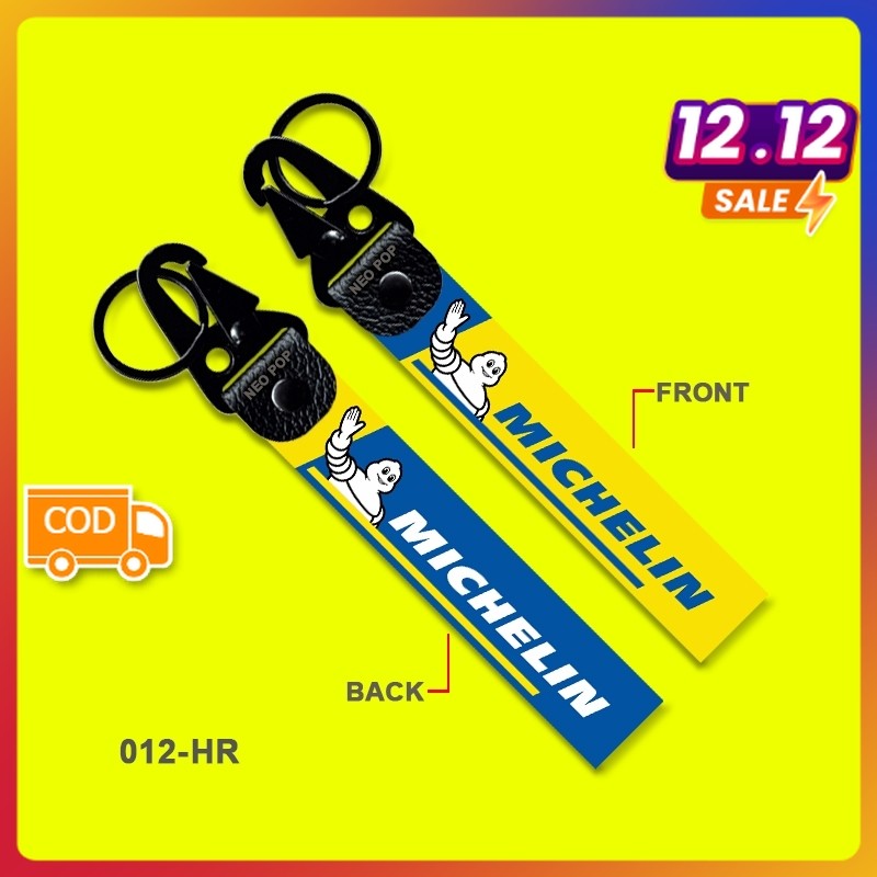 GANTUNGAN KUNCI PREMIUM MICHELIN KEYCHAIN SEPEDA MOTOR LOGO SPONSOR MOTOGP MEREK BAN TUBELESS DEPAN 
