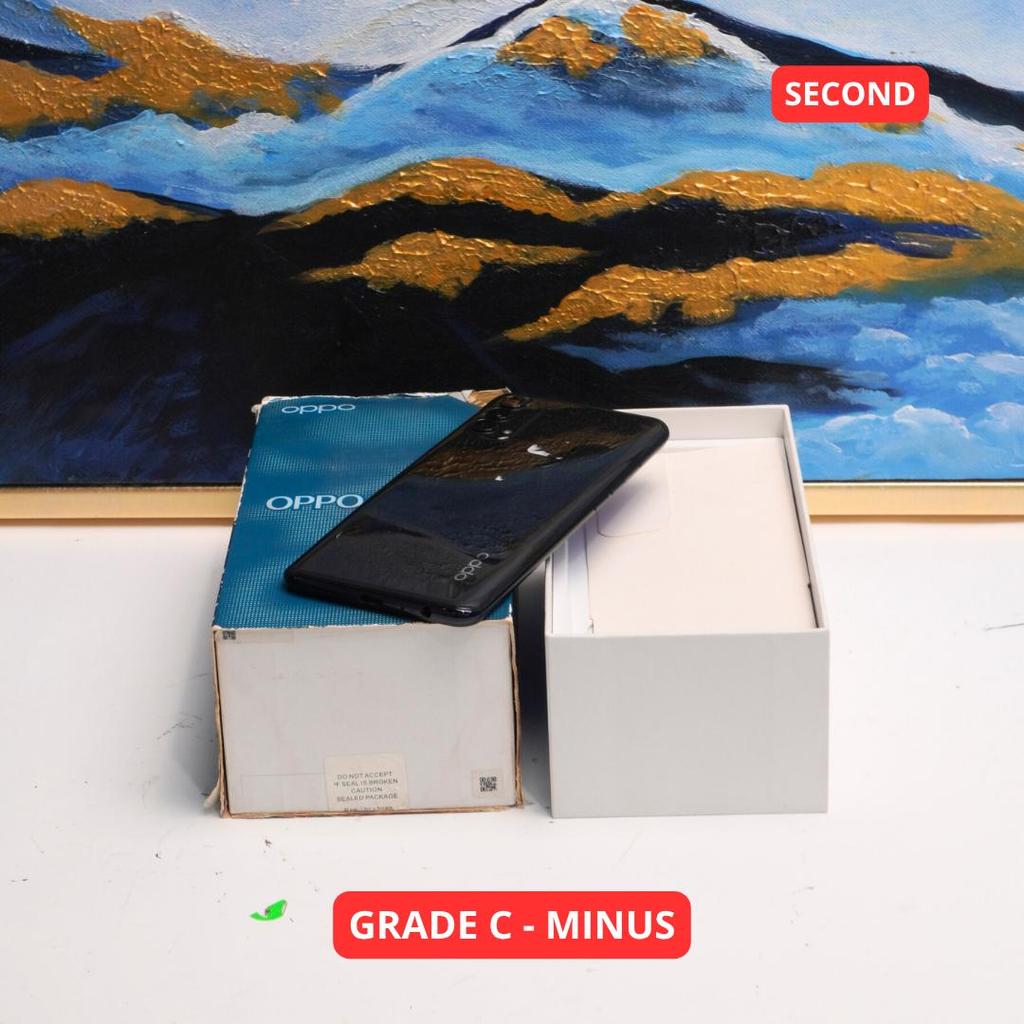 OPPO RENO 4 8/128 GB GRADE C - MINUS HP SECOND ORIGINAL SINAR MUTIARA CELL
