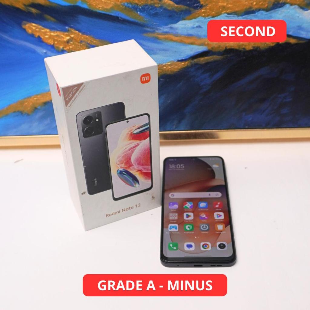 XIAOMI REDMI NOTE 12 6/128 GB GRADE A - MINUS HP SECOND ORIGINAL SINAR MUTIARA CELL