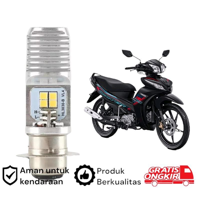 1pcs Lampu depan LED H6 6 Mata Putih terang motor Yamaha jupiter Z1 Koko